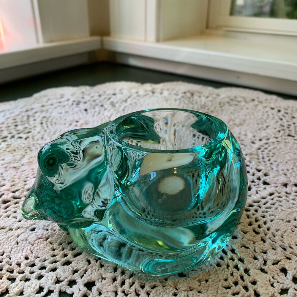 Aqua Glass Art Sculpture